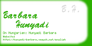 barbara hunyadi business card